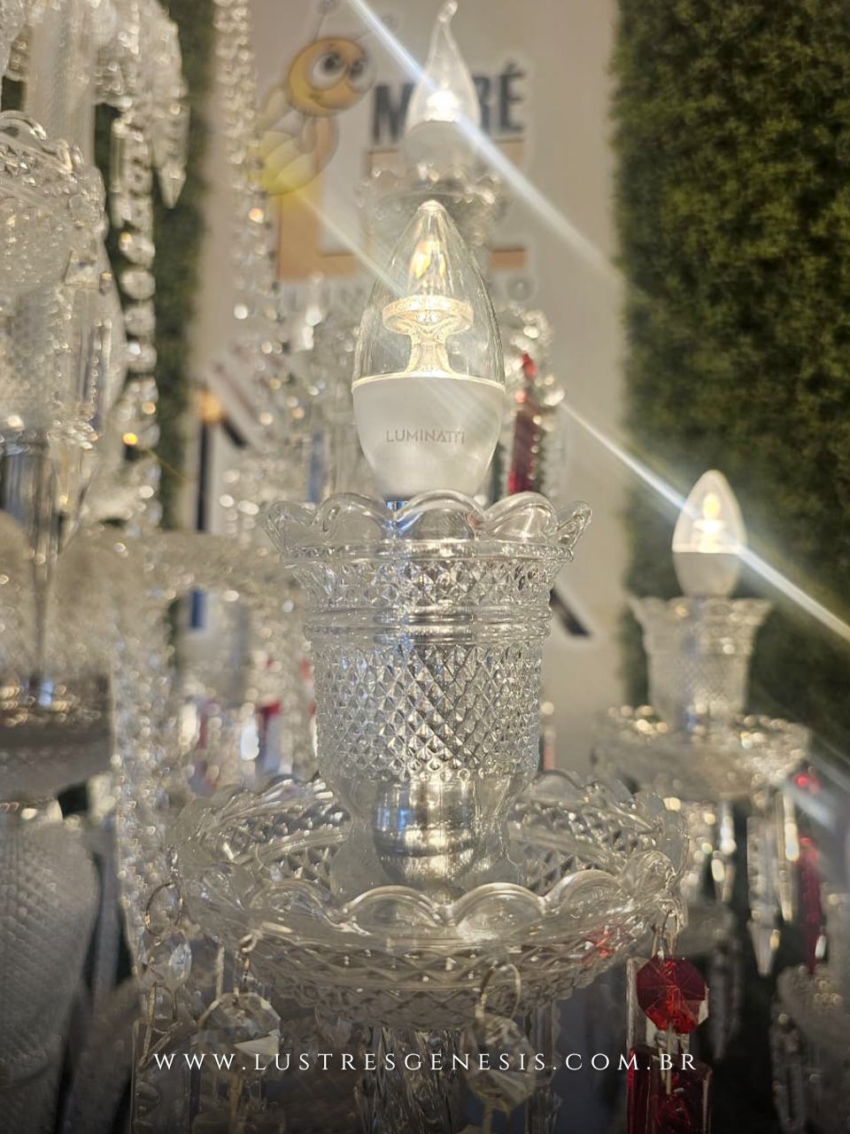 Luminaria LED Vela Lisa Transparente E14 4,5W Branco Quente 2700K Para Lustres Sala de Jantar Quarto Sala de Estar Corredor Lavabo